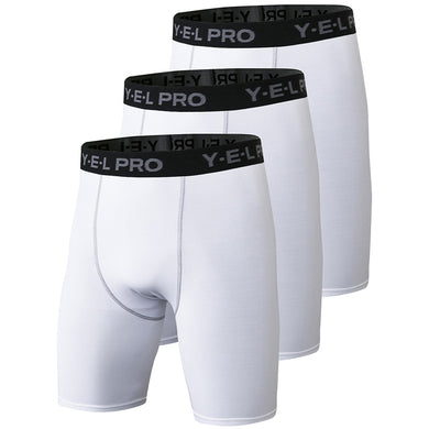 3Pcs Running Shorts Men Quick Dry Compression Tight Short, Gym Fitness Sport Clothing Sport Short