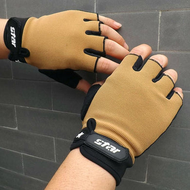 Men Antiskid Cycling Bike Gym Fitness Sports Half Finger Gloves Weight Lifting Sports Gloves